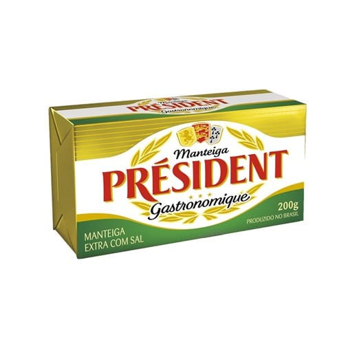 Manteiga Tablete com Sal Président 200g