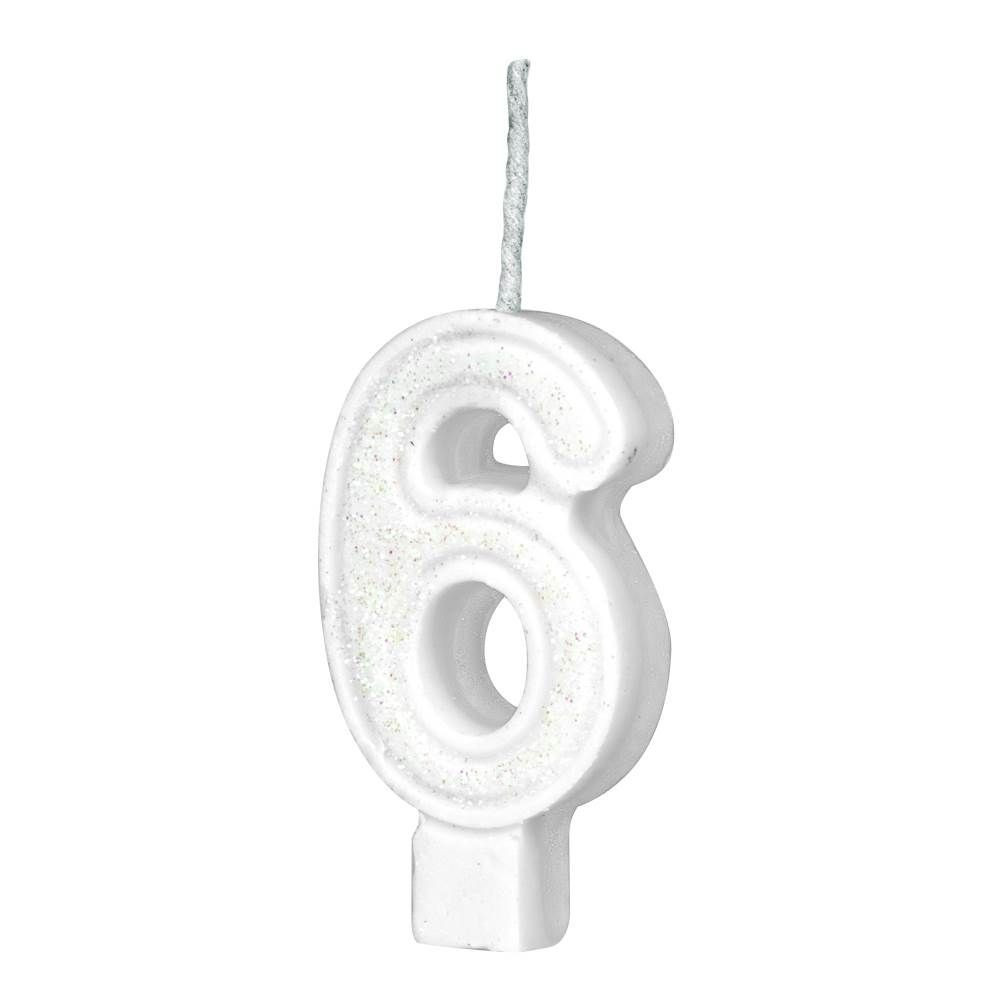 VELA GLITER REGINA Nº6 BRANCA