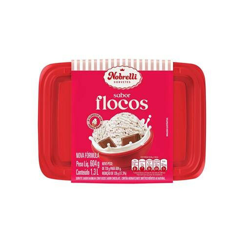 Sorvete Tradicional de Flocos Nobrelli 1,3l