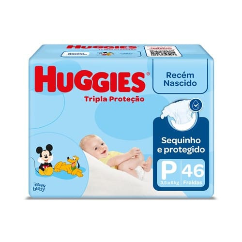Fralda Tripla Proteção Huggies P 46un
