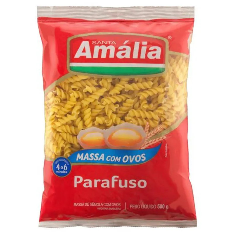 MACARRÃO SAN. AMALIA PARAFUSO C/ OVOS 500G