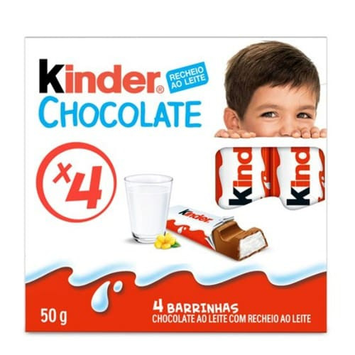 Kinder Chocolate Ao Leite 4 Unidades 50g