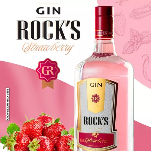 Gin Rocks Strawberry 1L