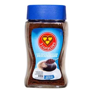 CAFE SOLUVEL 3CORAÇOES DESCAFEINADO VD50G