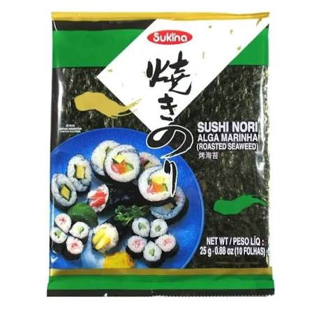 Alga Nori Folhas Sukina Importado C/10