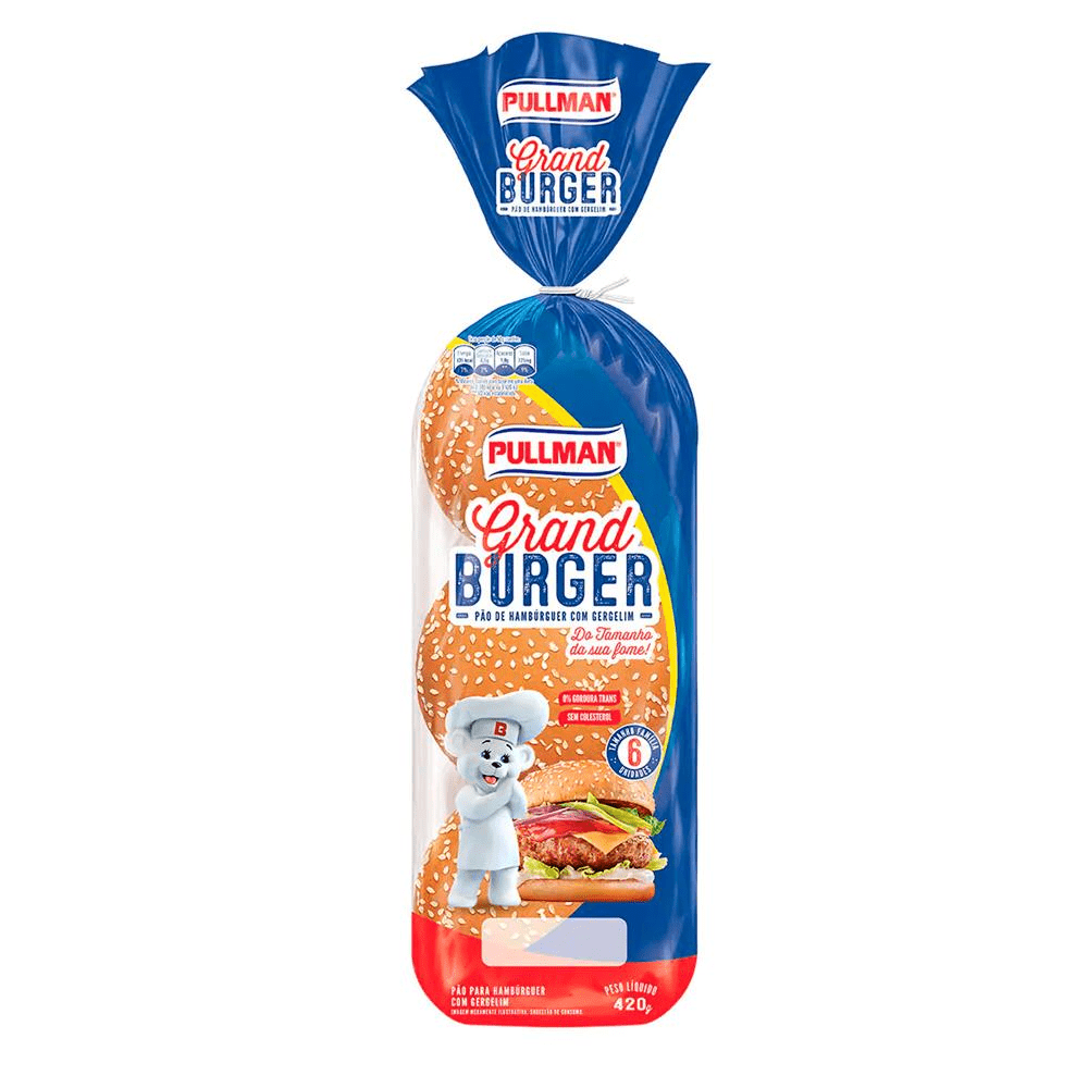 PAO DE HAMBURGUER PULLMAN C/ GERGELIM 420G
