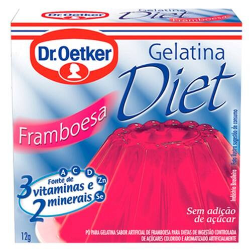 Gelatina em Pó Dr Oetker Fromboesa Diet Caixa 12g