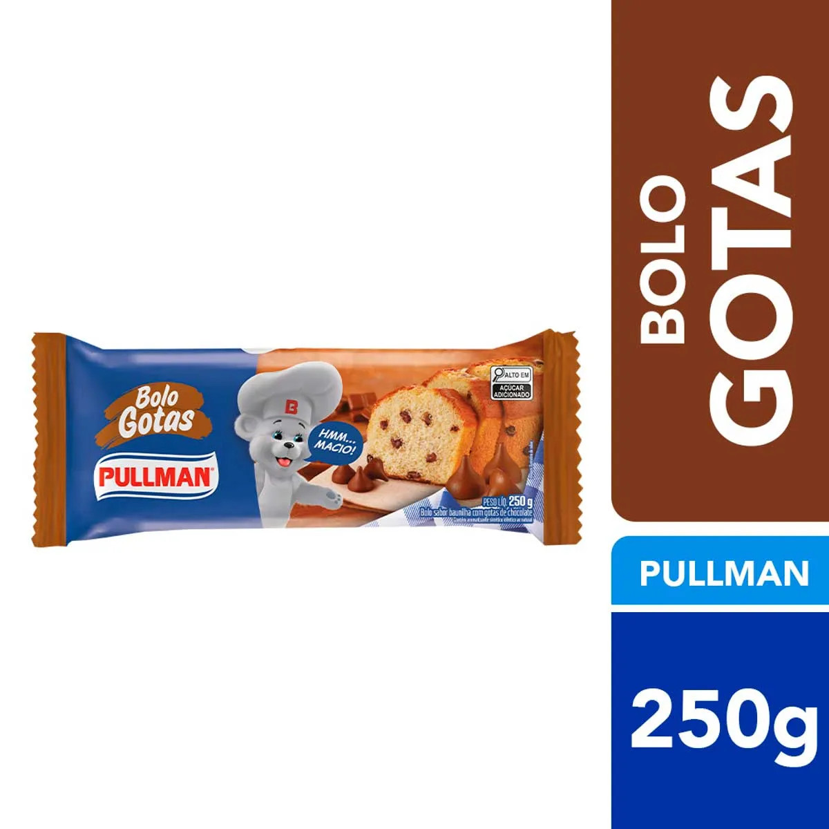 BOLO PULLMAN GOTAS CHOCOLATE 250G