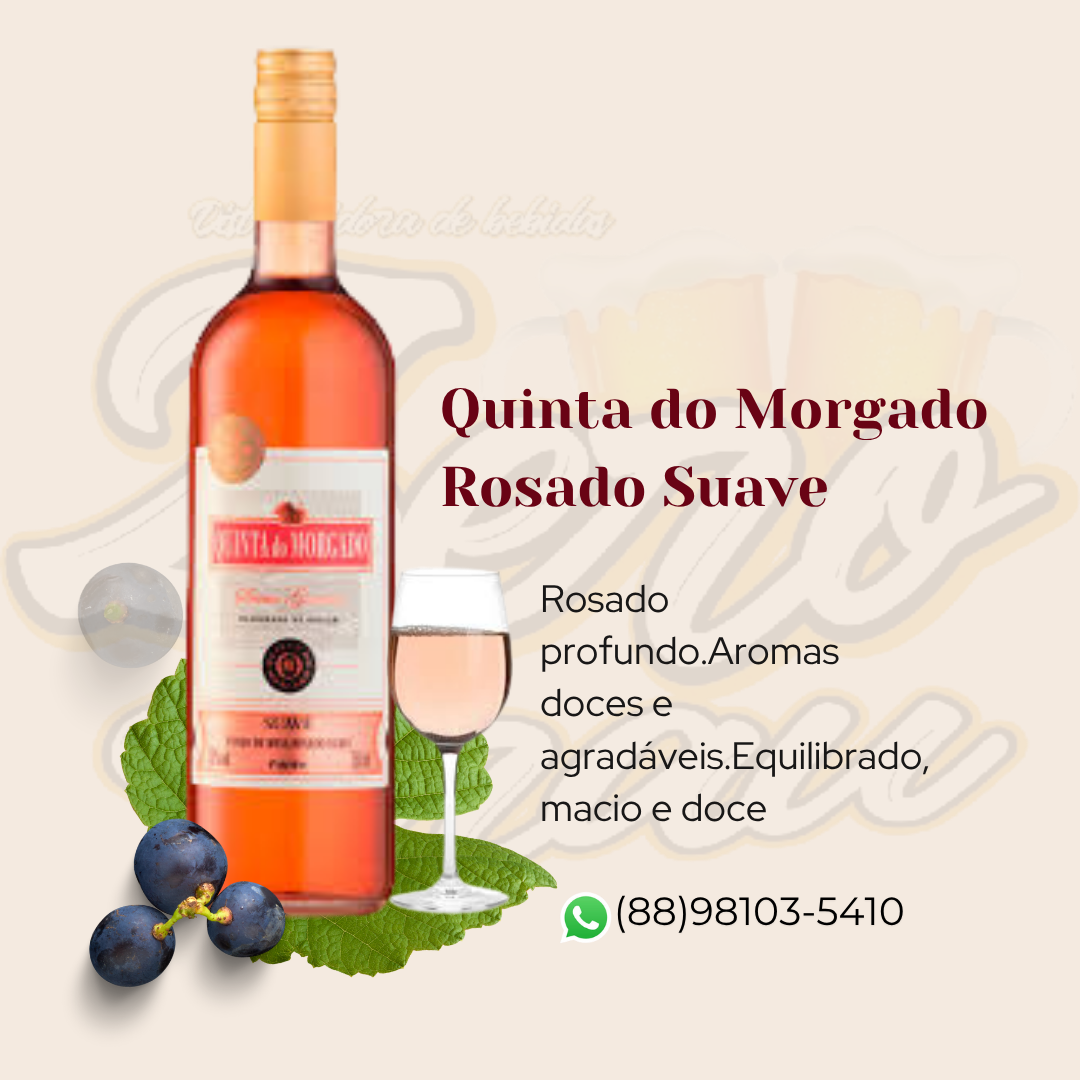 VINHO QUINTA MORGADO ROSADO SUAVE 750ML