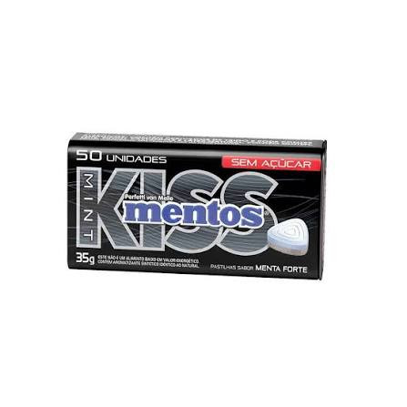 Pastilha Mentos Kiss Mint lata 35g