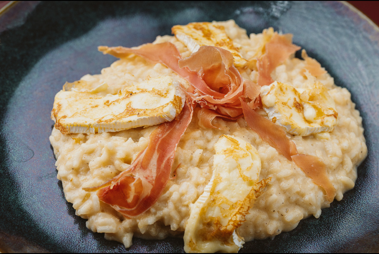 RISOTO DE BRIE E PRESUNTO PARMA
