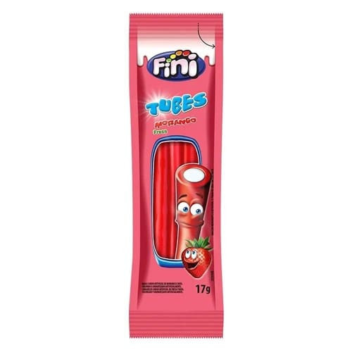 Bala Fini Mini Tubes Morango 17g