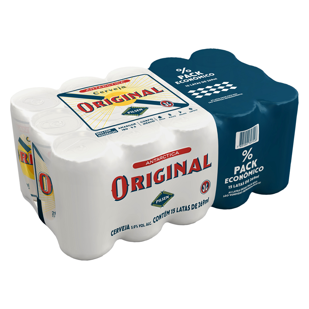CERVEJA ORIGINAL LT 269ML PACK 15 UN