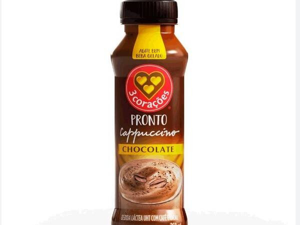 Bebida Láctea 3 corações Cappuccino Chocolate 260 ml