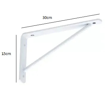 SUPORTE PRATELEIRA C/ MAO FRANCESA OVERTIME 30CM