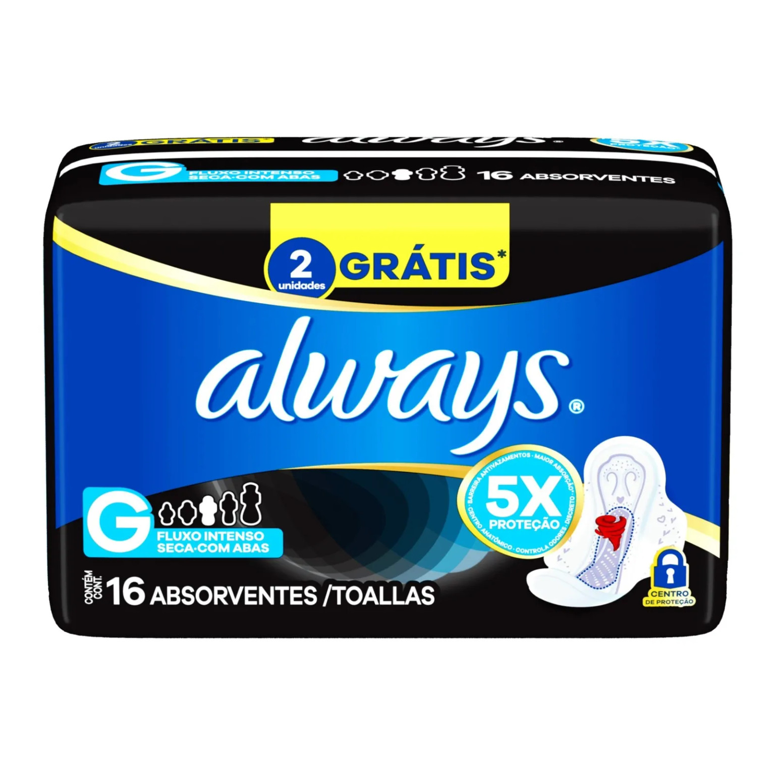 Absorvente Always Noite Seca c/16 unidades