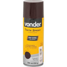 Tinta Spray Marrom 350ml/250g - Vonder