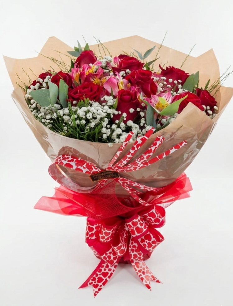 Buquê de rosas vermelhas