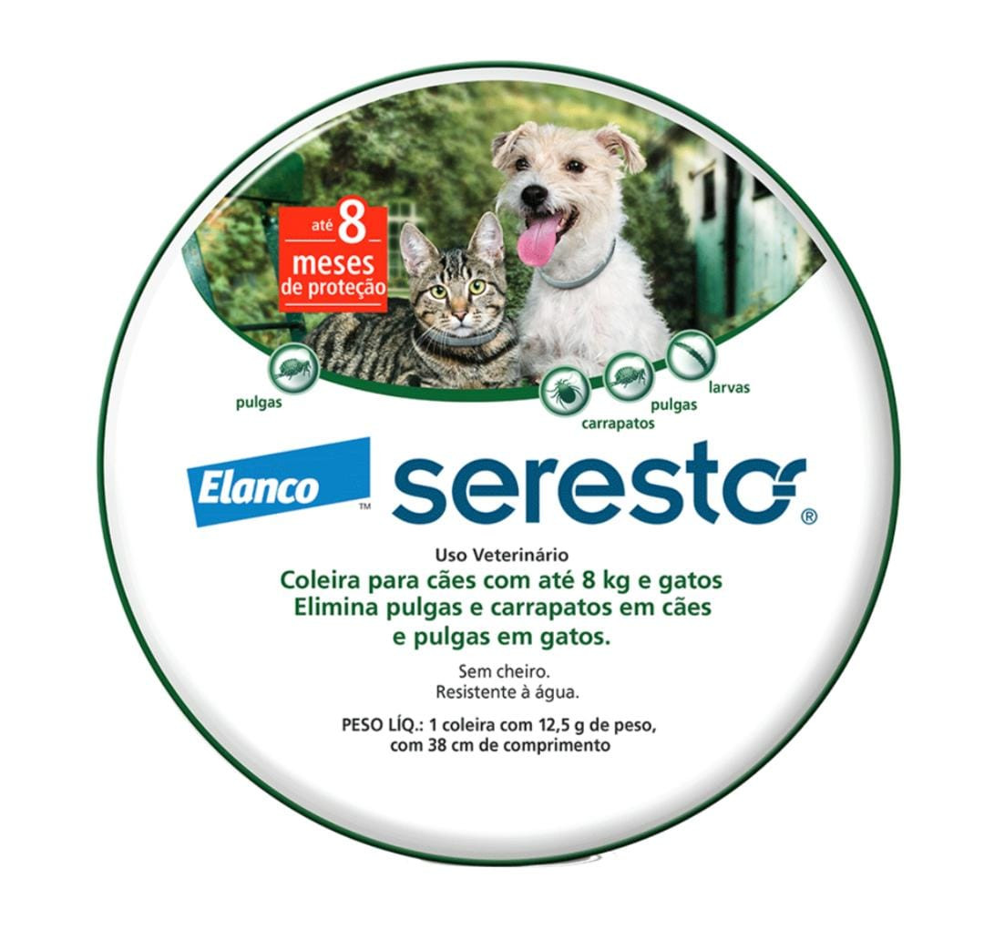 Coleira Seresto até 8Kg 