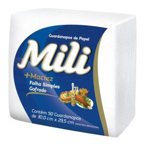 GUARDANAPO PAPEL MILI 30X29,5CM C/50UN