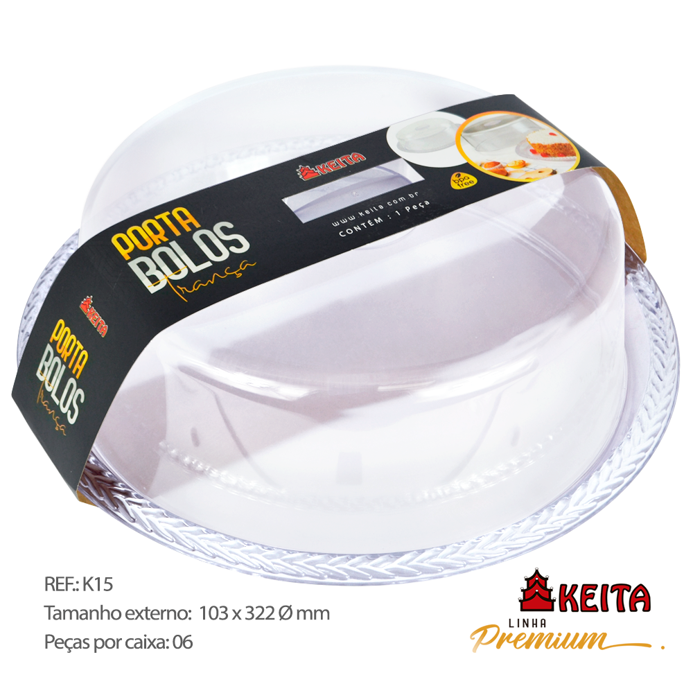 BOLEIRA CRISTAL ACRÍLICO 26 CM KEITA