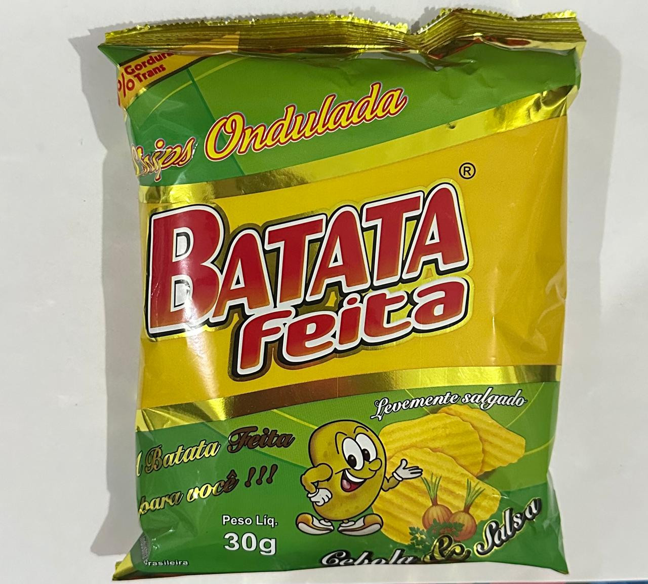 BATATA CHIPS ONDULADA FEITA CEBOLA E SALSA 30G
