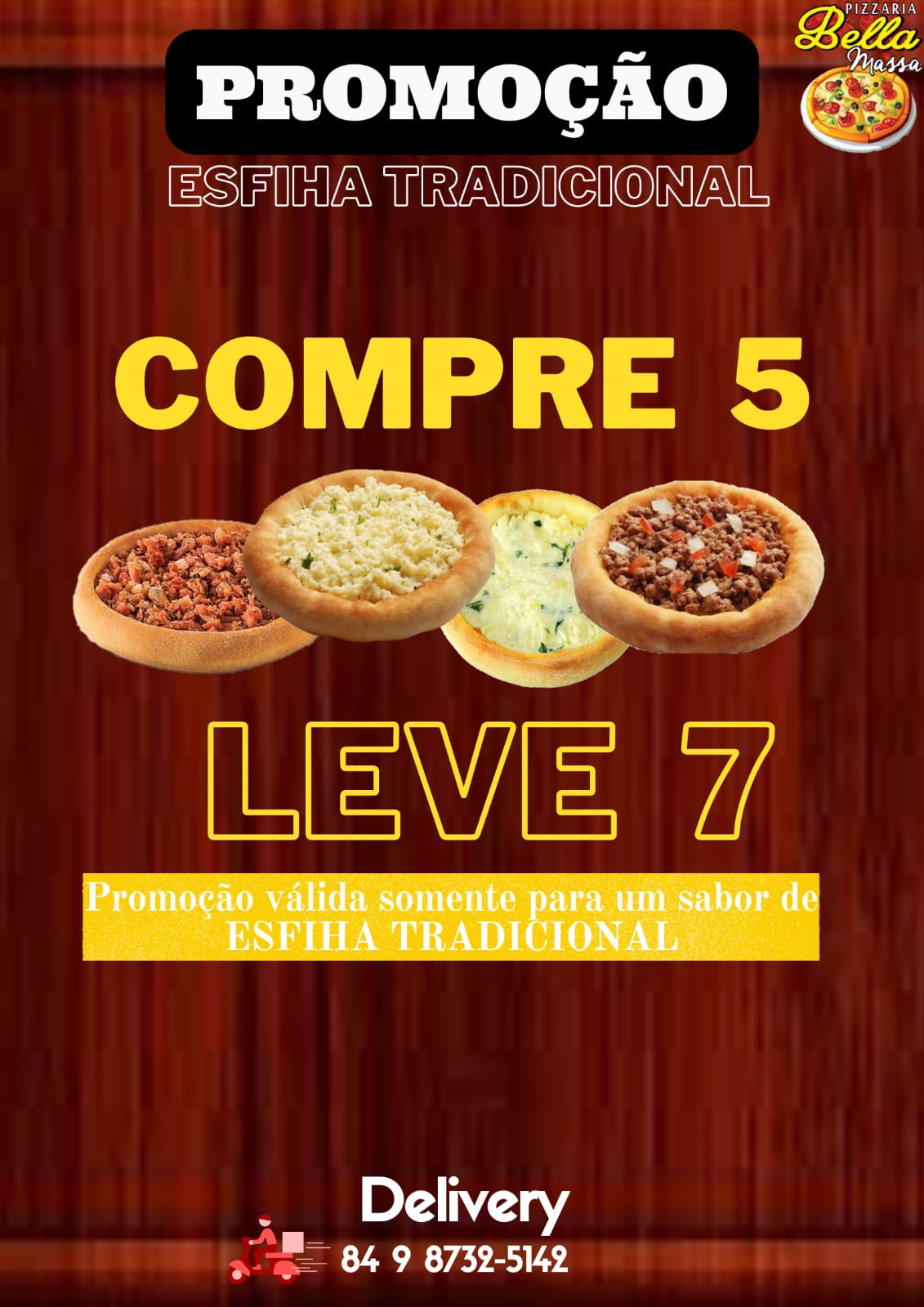7x Esfiha chocolate branco + coca cola 600ml