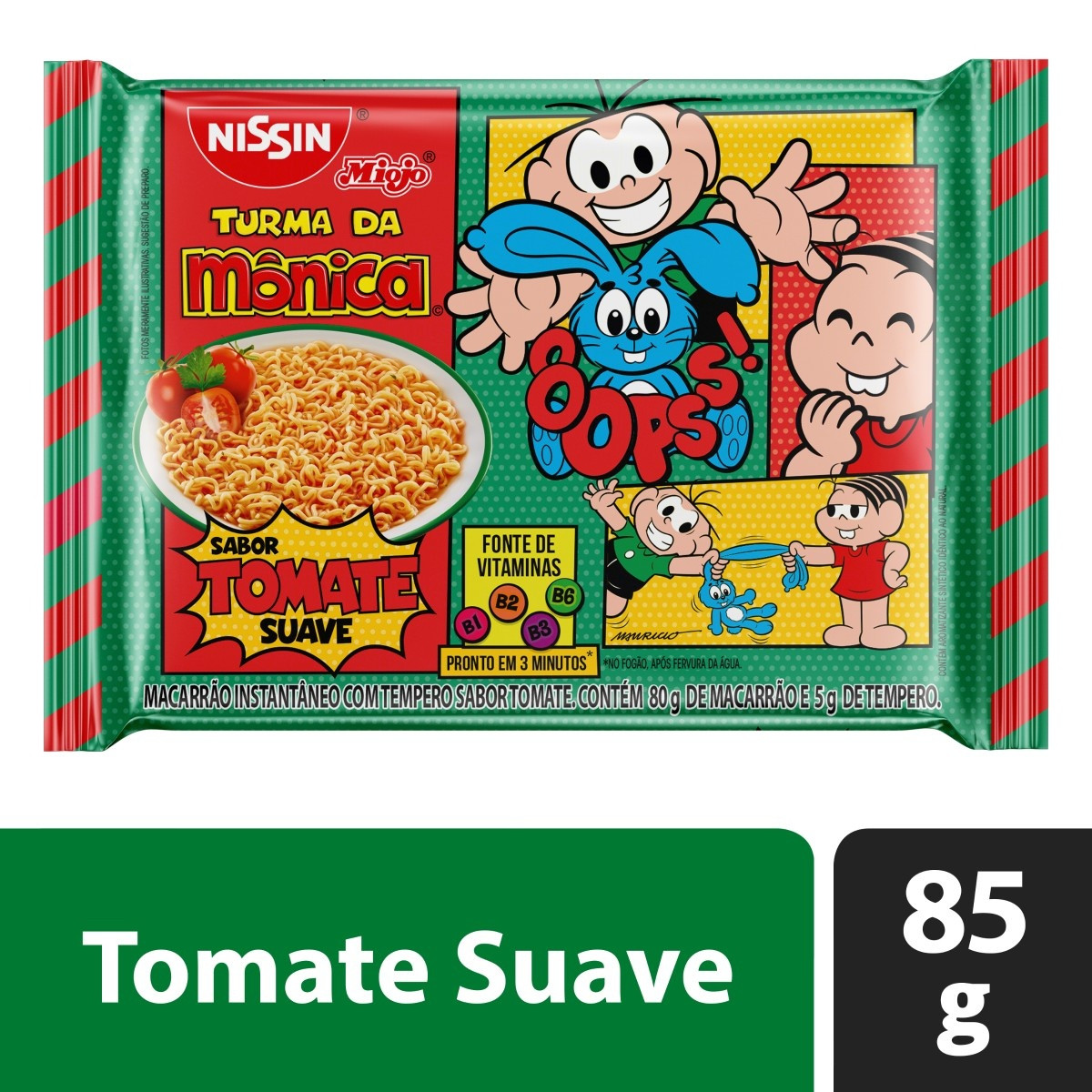 MIOJO NISSIN TURMA DA MONICA SABOR TOMATE 80G 