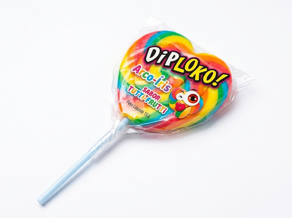 DIP LOKO PIRULITO ARCO IRIS CORAÇAO 15G**
