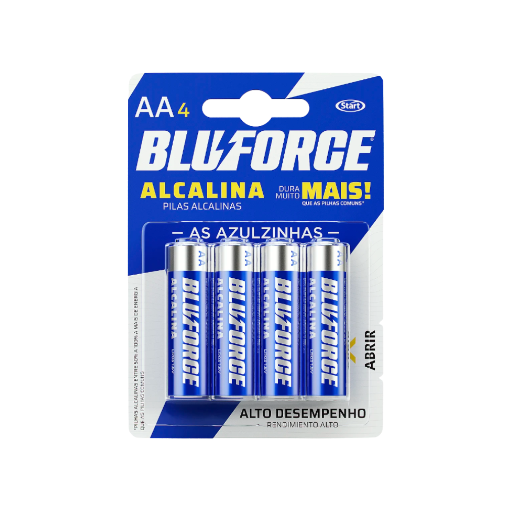 PILHA ALCALINA BLUFORCE AA C/4