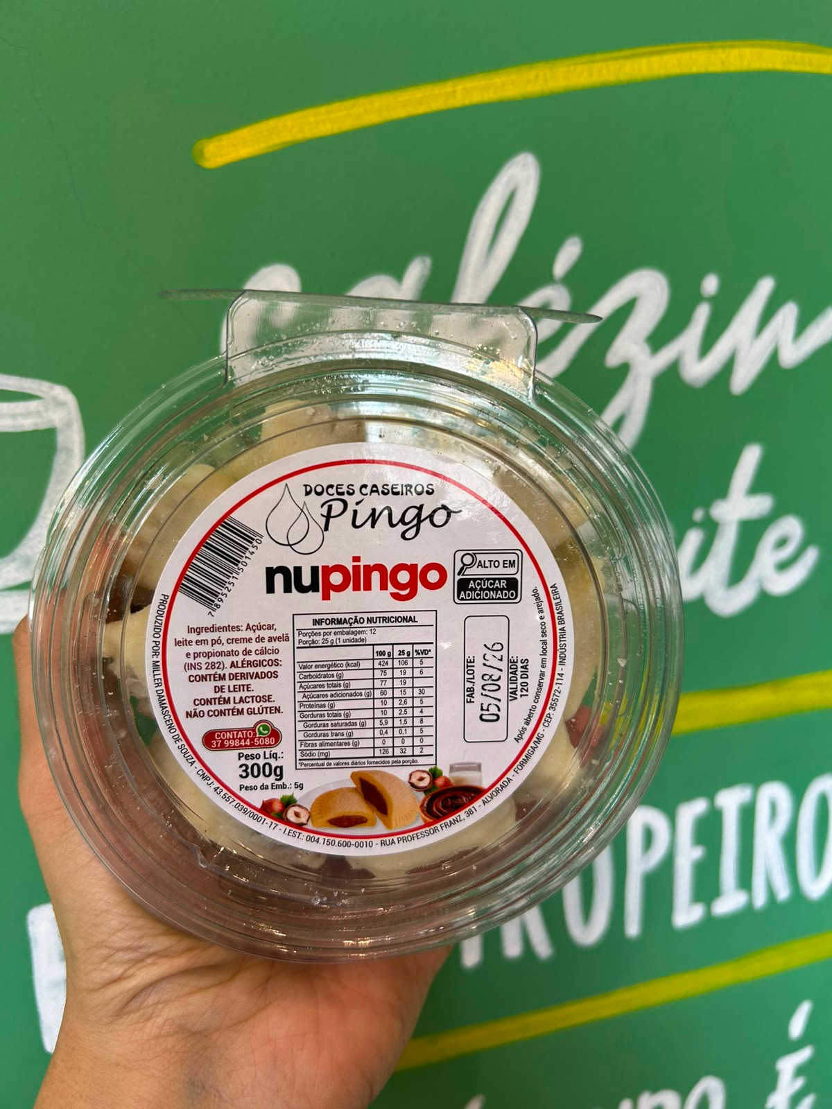 Nupingo Ninho com Nutella Doces Caseiros Pingo - 300g