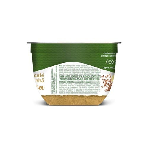 Leite Fermentado Café da Manhã Morango, Banana e Linhaça Activia 170g