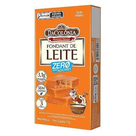 Doce Fondant Leite Dacolonia Zero 75g