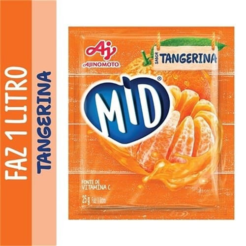 Refresco em Pó Mid Tangerina 25g