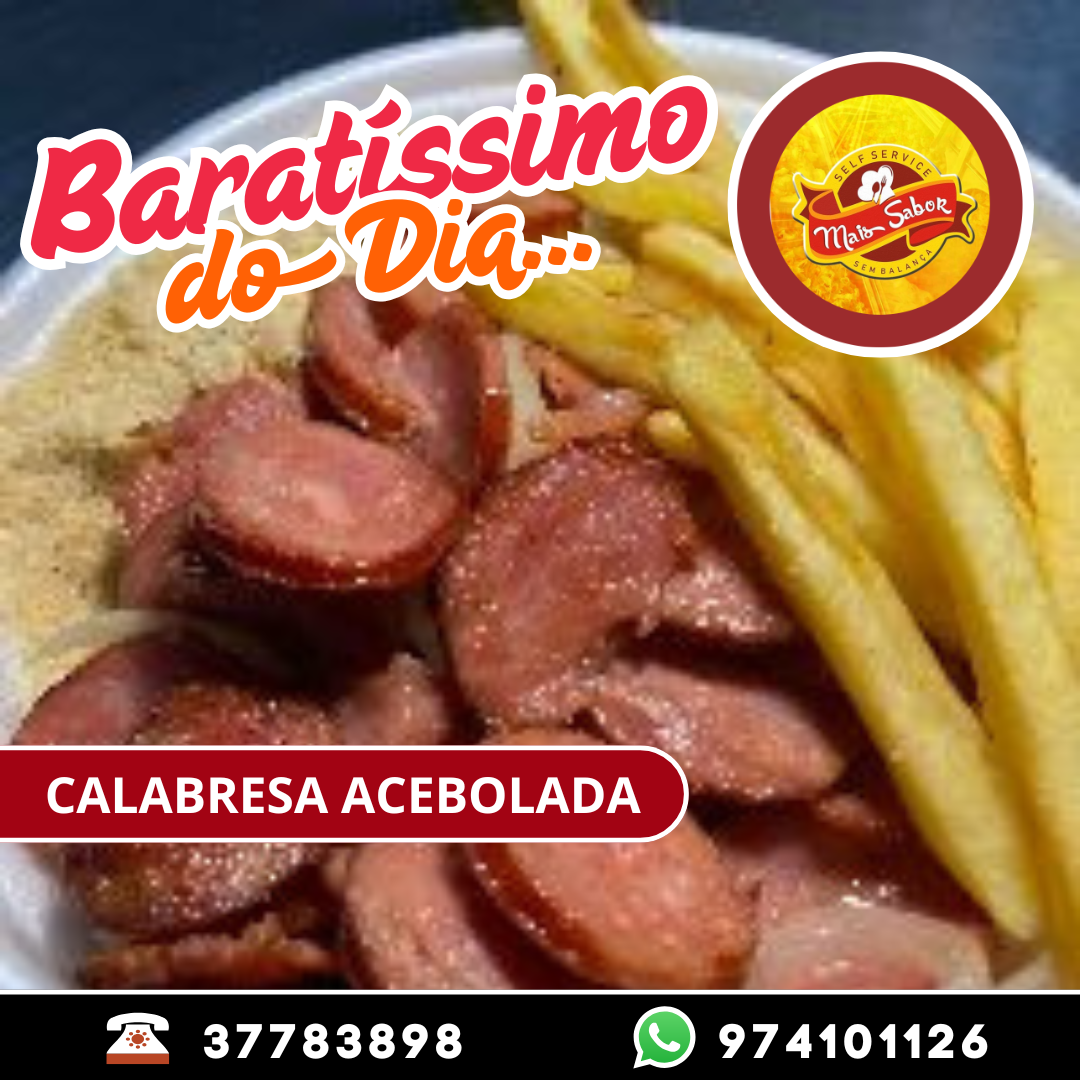 BARATÍSSIMO DO DIA - LINGUIÇA CALABRESA FINA ACEBOLADA