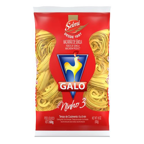 Macarrao Galo Semola Ninho 3 500g