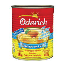 Pêssegos em calda Oderich Zero 450g