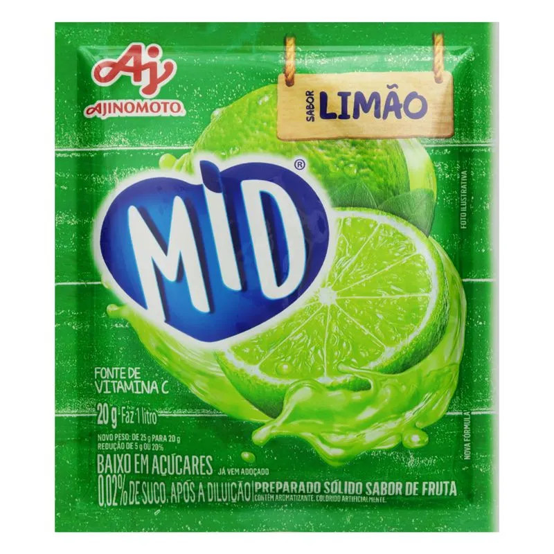 Refresco em Pó Mid Limão