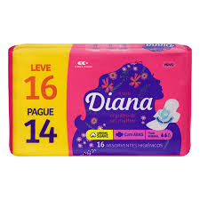 Absorvente Diana Active Suave C/Abas L16 P14