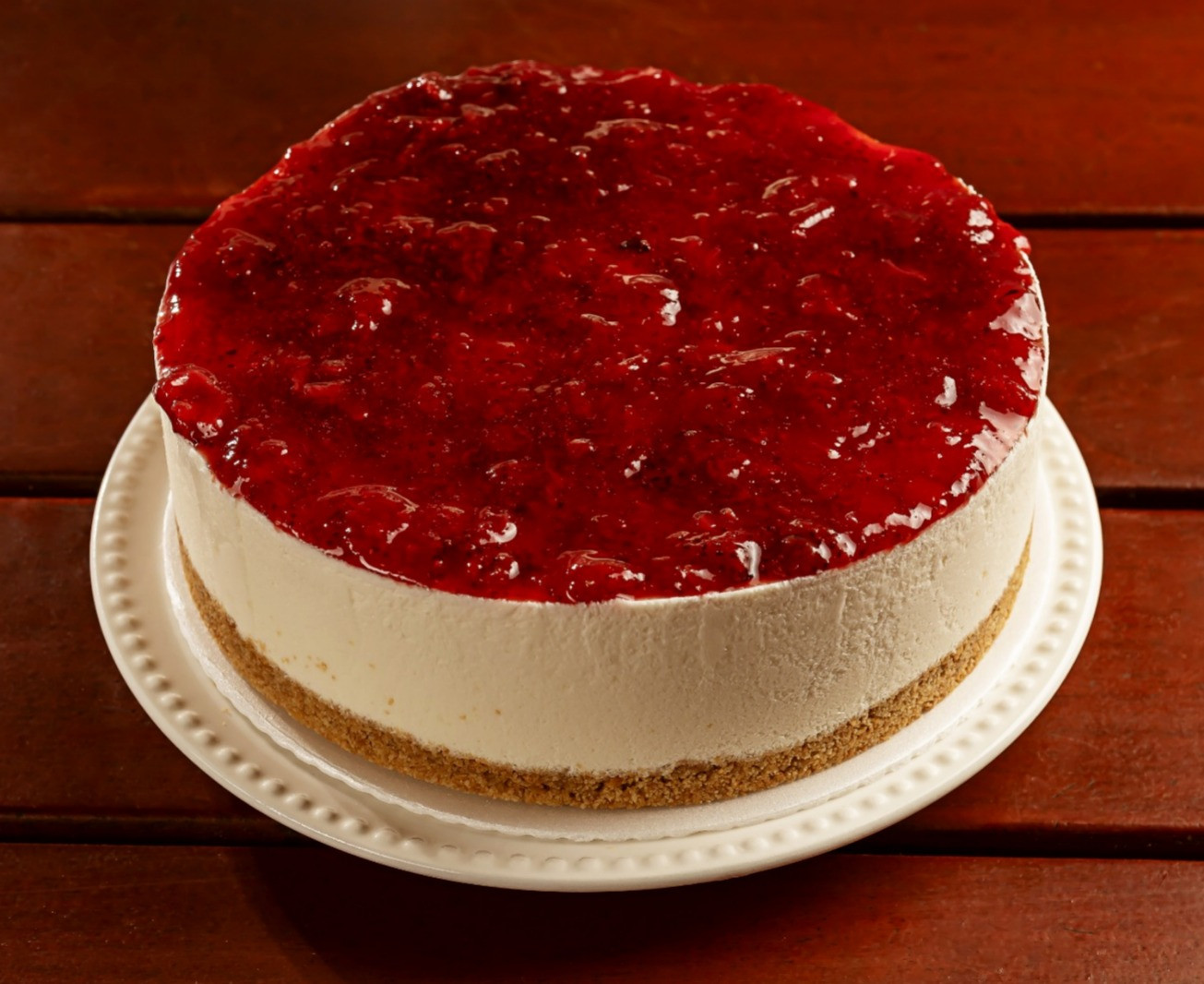 Cheesecake de morango 18cm