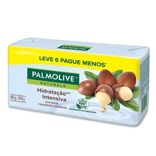 Sabonete em Barra Naturals Hidratação Intensiva Palmolive 85g Leve 6 Pague 5