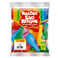 BALAO SAO ROQUE N7 LISO SORTIDO C/50UN