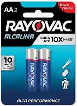 PILHA RAYOVAC SM ALCALINA  AA2