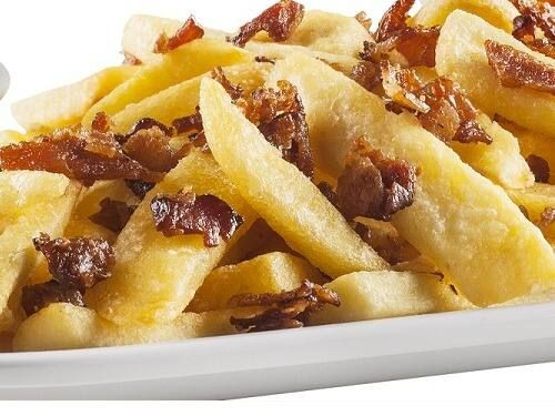 Batata frita com bacon