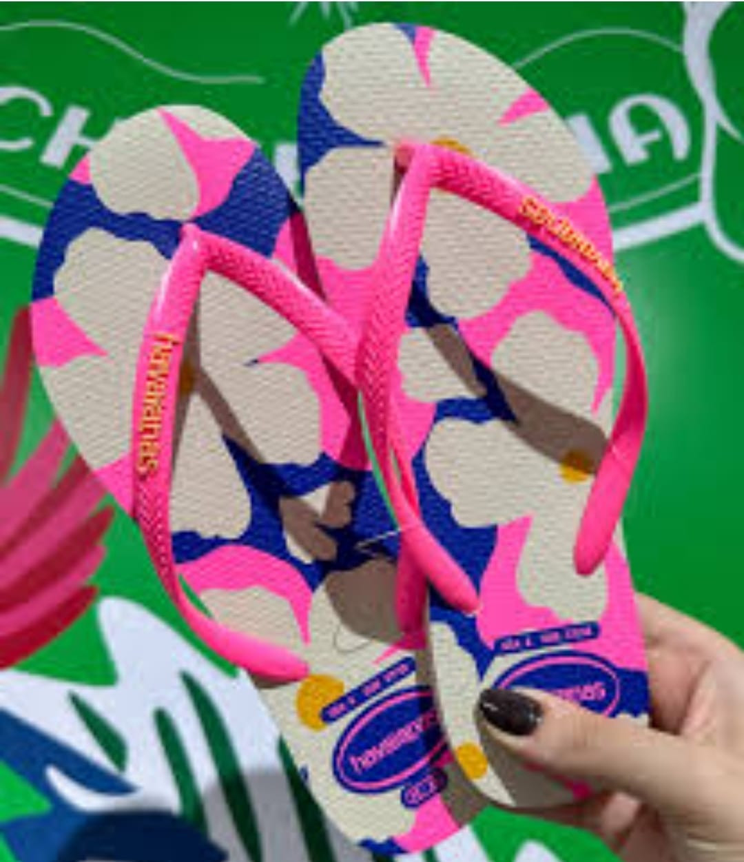 CHINELO HAVAIANAS SLIM VISUALS BEGE/ROSA 