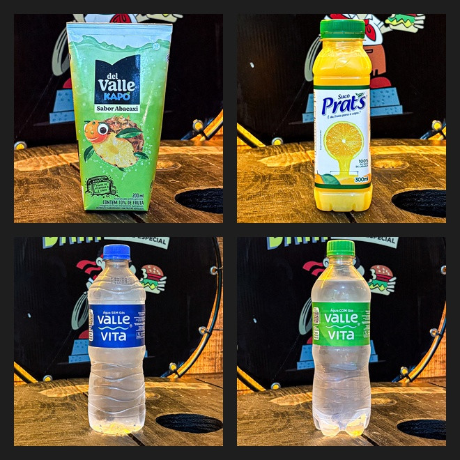 Escolha Suco e Água