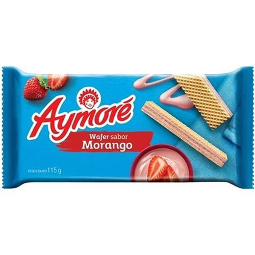 Biscoito Aymoré Wafer Morango 105g