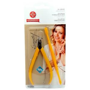 ALICATE P/ CUTICULAS MUNDIAL SANDY + ESPATULA