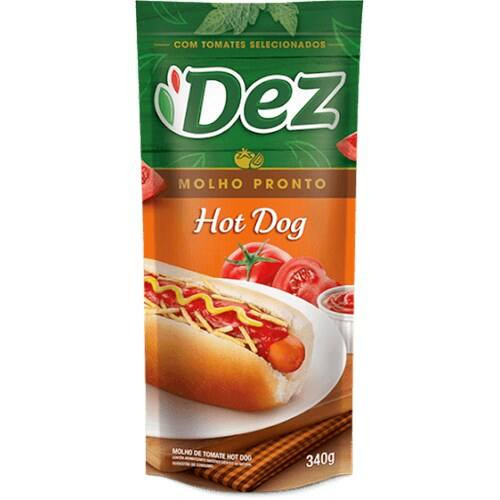 Molho de Tomate Dez Alimentos Hot Dog Sachê 340g