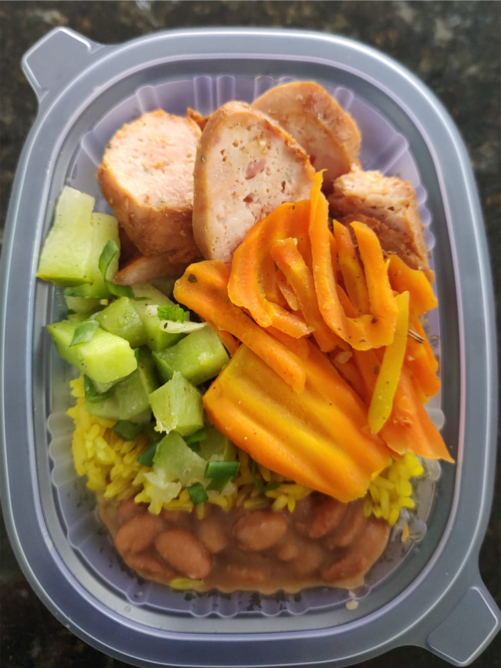 LINGUIÇA FRANBACON GRELHADA C/ ARROZ INTEGRAL 320 GRAMAS Congelado
